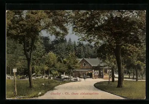AK Oberhof i. Thür., auf der Strasse zur Oberen Schweizerhütte