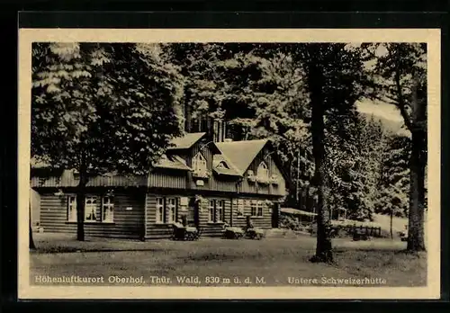 AK Oberhof i. Thür., an der Unteren Schweizerhütte