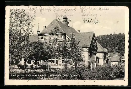 AK Berneck im Fichtelgebirge, das Städt. Kurhaus