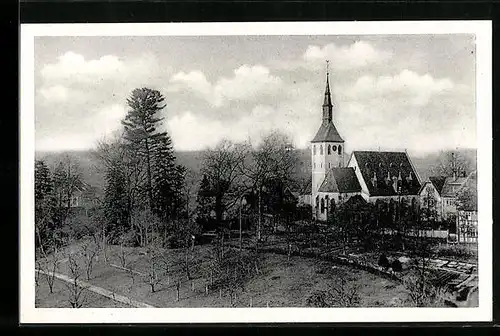 AK Oppenweiler, Blick vom Sturmfeder Schloss auf die Kirche