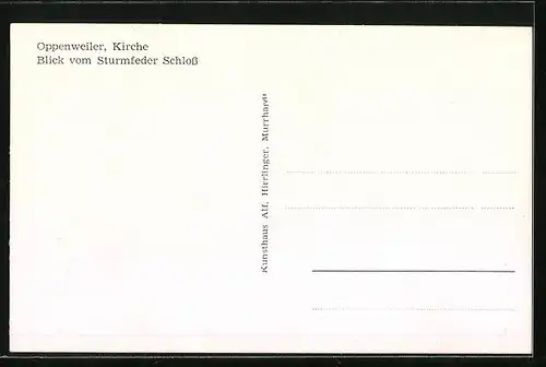 AK Oppenweiler, Blick vom Sturmfeder Schloss auf die Kirche