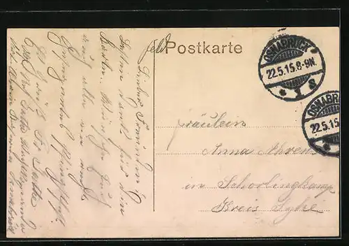 AK Osnabrück, Partie am Hasetor mit dem Pernickelturm