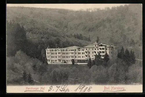 AK Bad Harzburg, Blick auf den Harzburger Hof