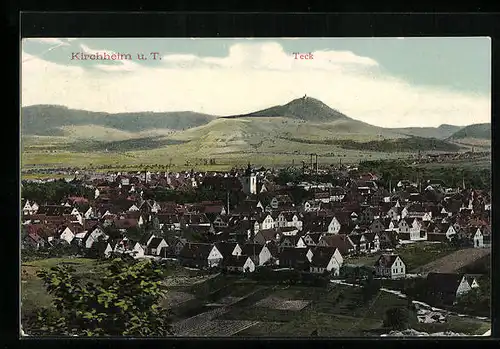 AK Kirchheim u. T., Generalansicht mit Blick a. Teck