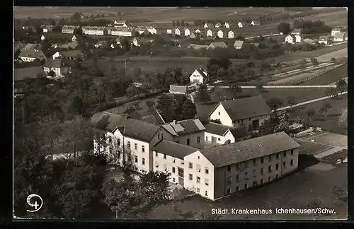 AK Ichenhausen Schw., Blick auf das Städtische Krankenhaus