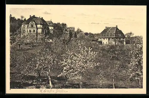 AK Oberdachstetten, Blick zum Erholungshaus Waldheim