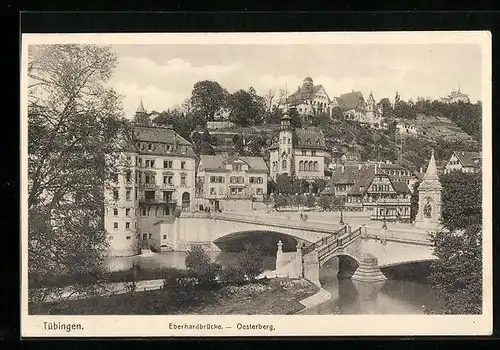 AK Tübingen, Partie an der Eberhardbrücke am Oesterberg