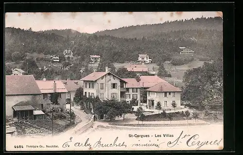AK St-Cergues, les villas, vue d`ensemble avec les alentours