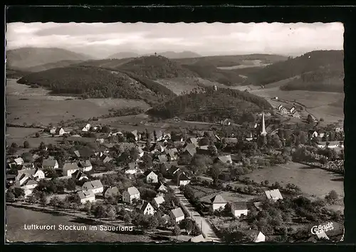 AK Stockum i. Sauerland, Ortsansicht aus der Vogelschau