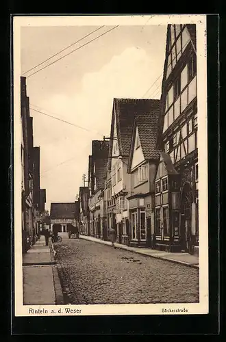 AK Rinteln /Weser, Partie in der Bäckerstrasse