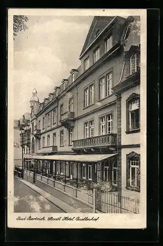 AK Bad Bertrich, Staatl. Hotel Quellenhof mit Strasse