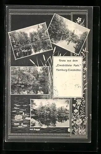 AK Hamburg-Eimsbüttel, Eimsbütteler Park, Wasserpartien