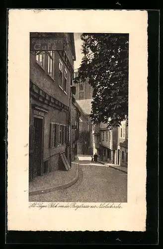 AK Siegen, Bergstrasse mit Nicolaikirche