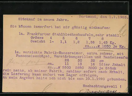 AK Dortmund, Firma Theodor Doll, Werbekarte, Arbeiter mit Schaufel