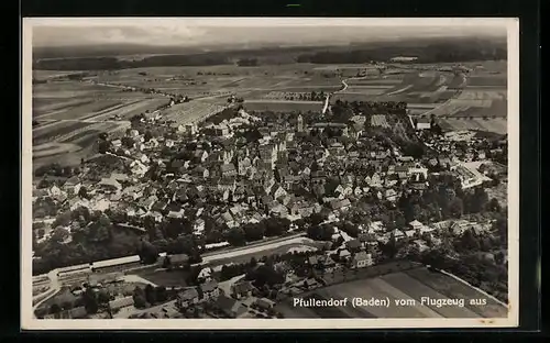 AK Pfullendorf (Baden), Ortsansicht vom Flugzeug aus gesehen
