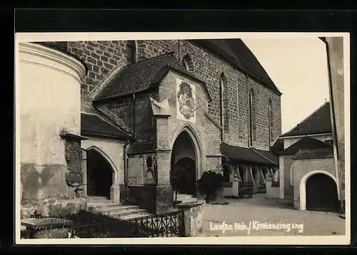 AK Laufen / Obb., Kircheneingang