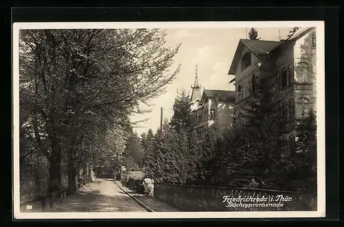 AK Friedrichroda /Th., Büchigpromenade mit Villen