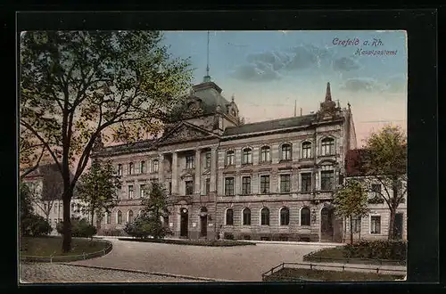 AK Crefeld a. Rh., Blick auf das Hauptpostamt