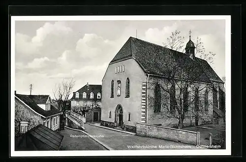 AK Durmersheim /Baden, Redemptoristenkloster, Wallfahrtskirche Maria-Bickesheim