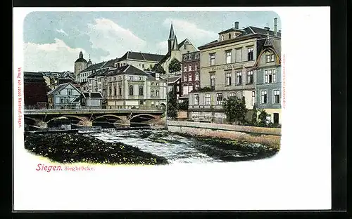 AK Siegen, Blick auf die Siegbrücke