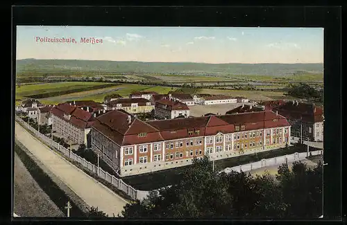 AK Meissen, Polizeischule aus der Vogelschau