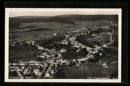 AK Schöneck i. V., Gesamtansicht, Fliegeraufnahme