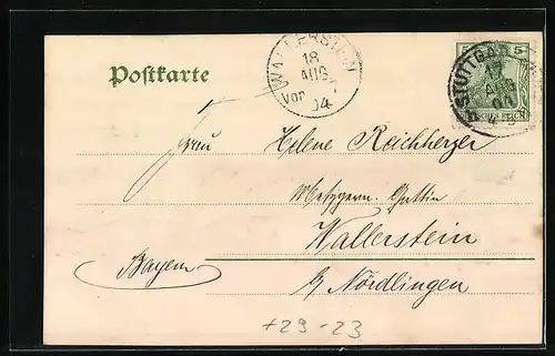 AK Stuttgart, Johanneskirche und Feuersee