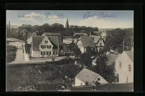 AK Satrup, Teilansicht aus der Vogelschau