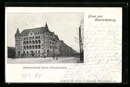 AK Berlin-Charlottenburg, Romanisches Haus in der Kantstrasse