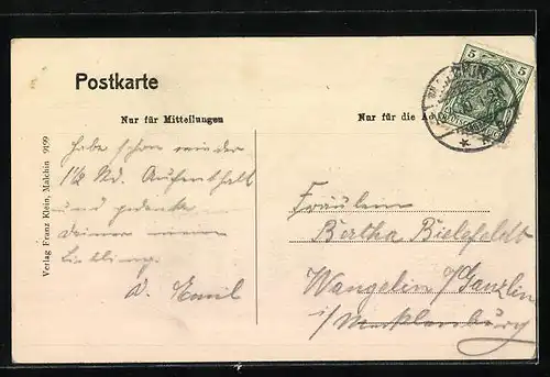 AK Malchin, Kalensches Tor von der Stadtseite, mit Passanten und Geschäft Brockmann