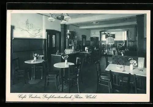 AK Grossbreitenbach /Th., Cafe Enders, Innenansicht