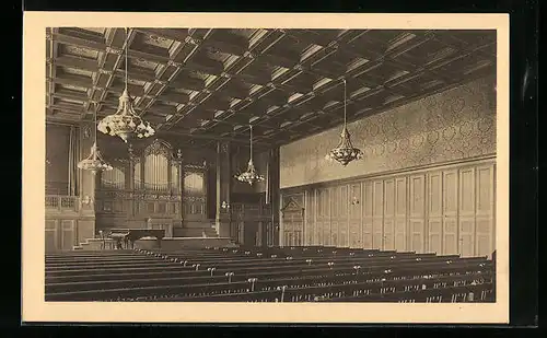 AK Berlin-Schöneberg, Staatliche Augusta-Schule, Blick in den Festsaal