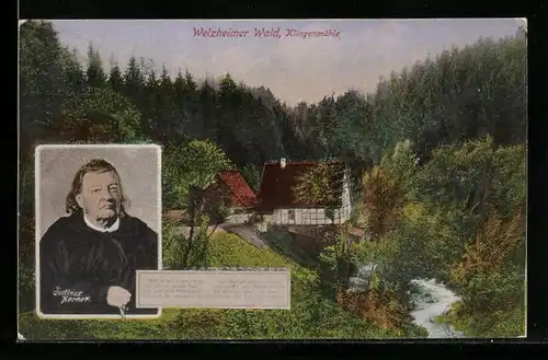 AK Welzheim, Klingenmühle im Welzheimer Wald, Justinus Kerner