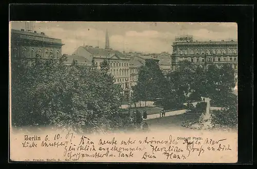 AK Berlin, Dönhoffplatz aus der Vogelschau