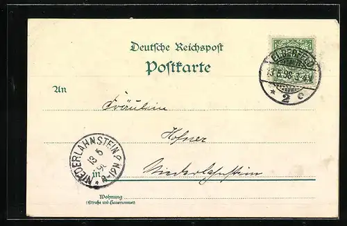 Lithographie Bornhofen, Kloster Bornhofen, Liebenstein, Sternberg