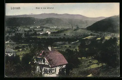 AK Lörrach, Blick in das Wiesetal