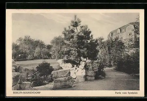 AK Berlin-Mariendorf, Parkpartie vom Spielplatz