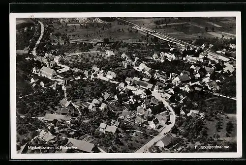 AK Meckenbeuren b. Bodensee, Ortsansicht, Fliegeraufnahme