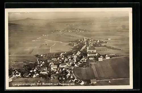 AK Langenenslingen, Ortsansicht vom Flugzeug aus mit Blick nach Bussen