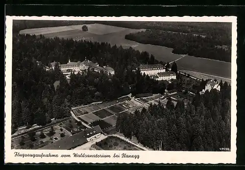AK Planegg, Waldsanatorium vom Flugzeug aus
