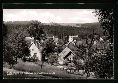 AK Geroldsweiler /Kr. Freudenstadt, Ortsansicht aus der Vogelschau