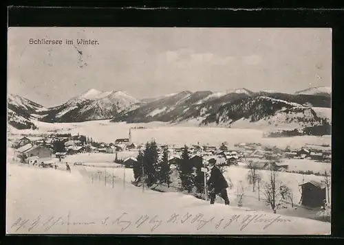 AK Schliersee, Gesamtansicht im Winter