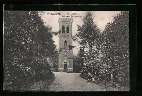 AK Hildesheim, Aussichtsturm auf dem Galgenberg