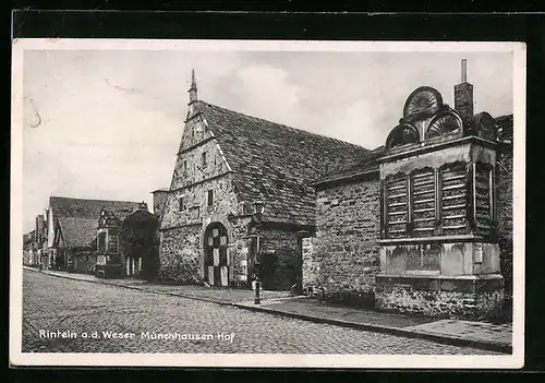 AK Rinteln a.d. Weser, Strasse am Münchhausen Hof