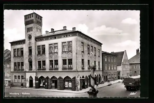 AK Moosburg, Rathaus mit Strasse