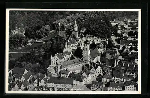 AK Sigmaringen, Schloss, Fliegeraufnahme