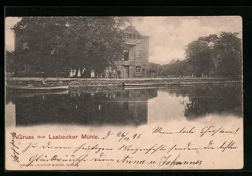 AK Lasbeck b. Tremsbüttel, Gasthaus Lasbecker Mühle
