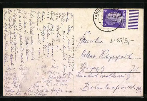 AK Landshut i. Bay., Totalansicht aus der Vogelschau