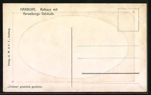 Präge-AK Harburg, Rathaus mit dem Verwaltungs-Gebäude