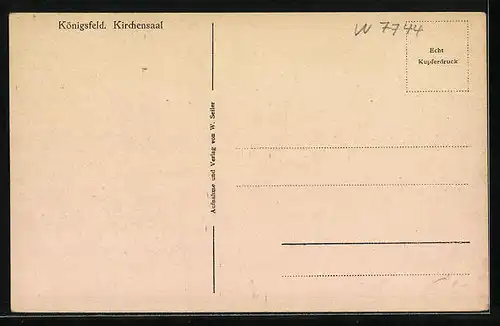 AK Königsfeld, vor dem Kirchensaal